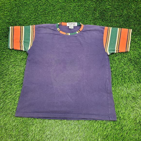 Vintage 90s MOD Shirt Womens XL 23x26 Arm-Band Sun-Faded USA - Picture 1 of 11